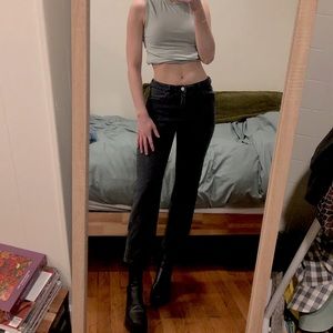Pacsun black cropped mom jeans